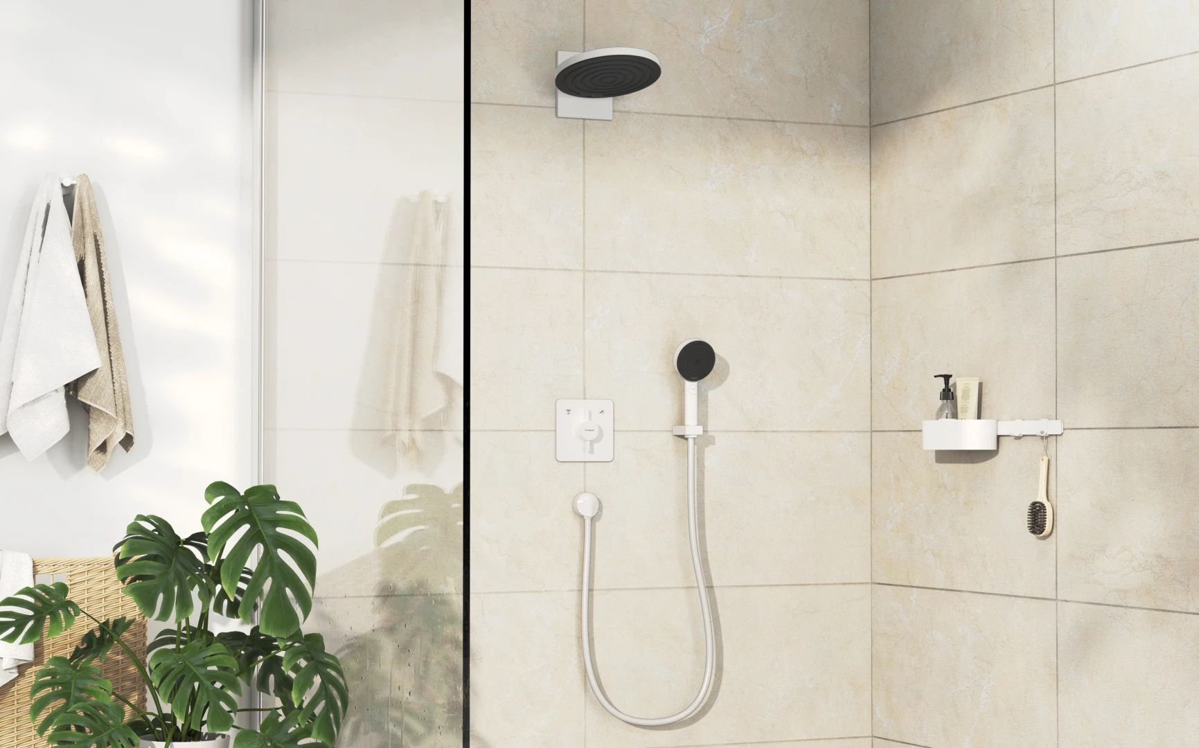 Смеситель для ванны Hansgrohe Duoturn Q Белый Матовый 75414700