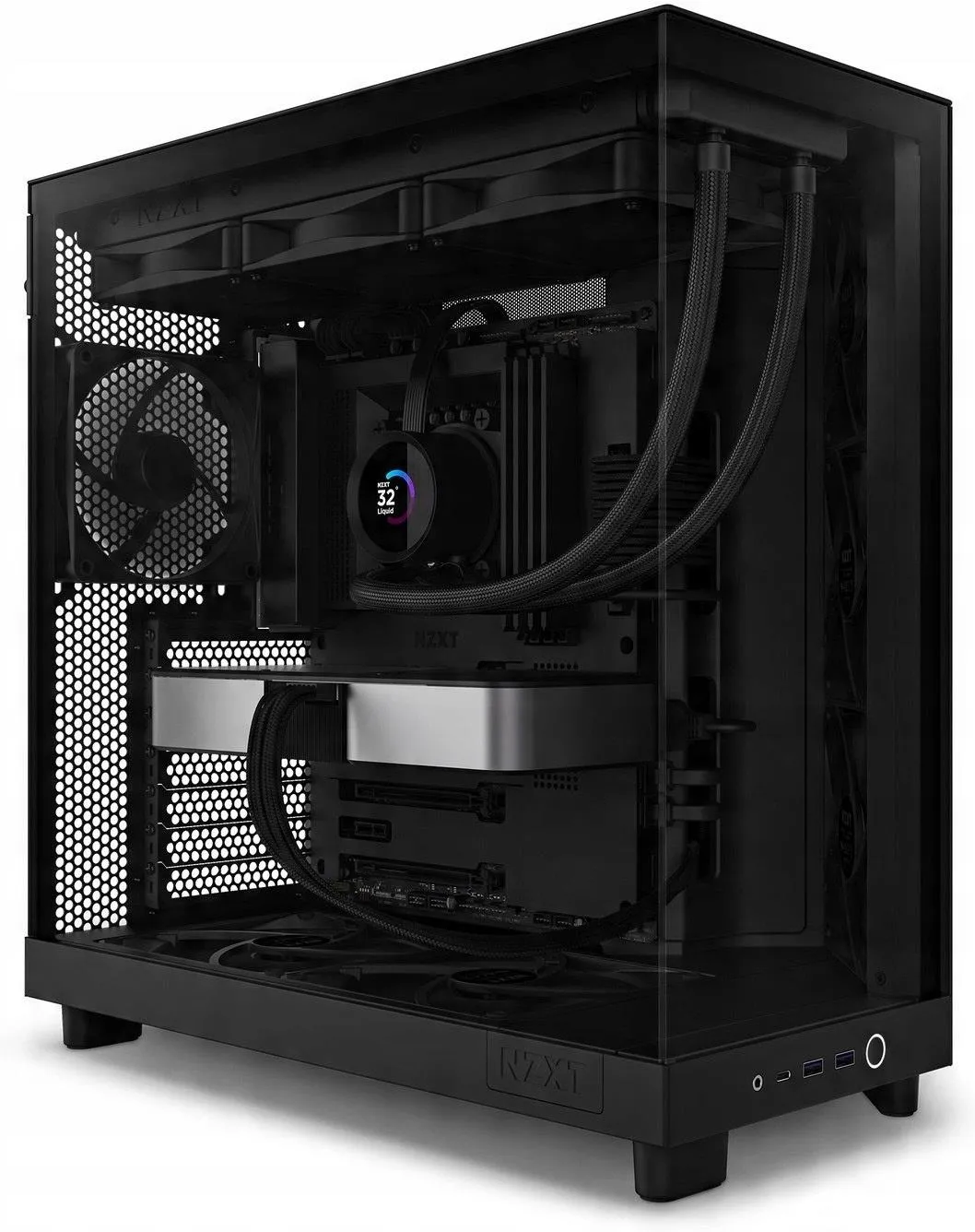 Корпус NZXT H6 Flow, Midi Tower, чёрный, стеклянная панель