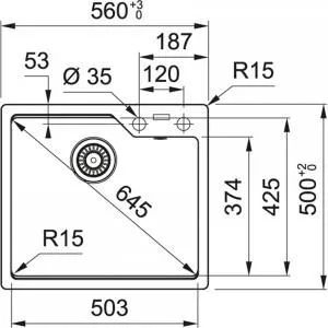 Кухонная раковина Franke Urban UBG 610-56 Onyx 114.0685.230