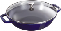 Чугунный вок Staub Ø 30 см с крышкой, тёмно-синий St1312991