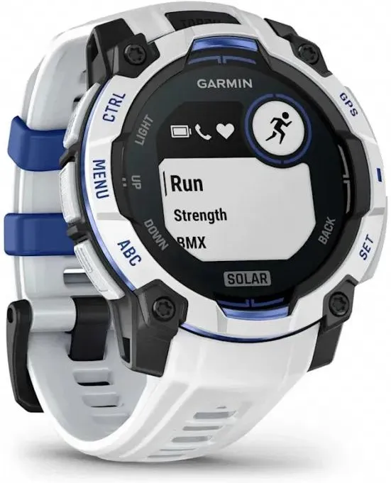 Смарт-часы Garmin Instinct 3 45mm Солнечный белый камень/Ярко-синий