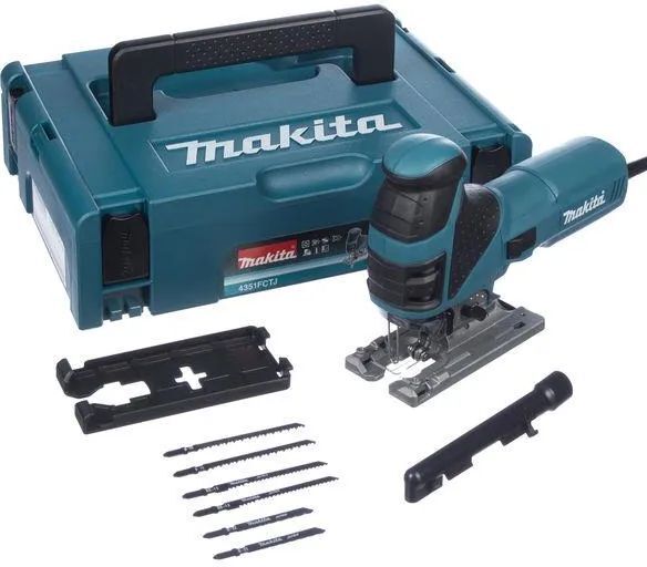 Проводная пила лобзиковая Makita 4351FCTJ 720 Вт с подсветкой в кейсе Makpac