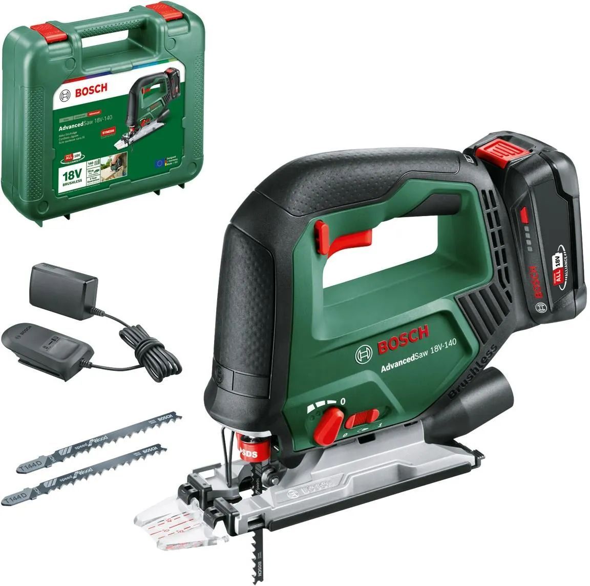 Аккумуляторная универсальная пила Bosch AdvancedSaw 18V-140 (0603013003)