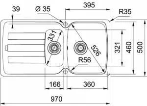 Кухонная раковина Franke Antea AZG 651-97 114.0676.231, бежевый
