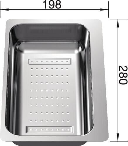 Коландер Blanco METRA 6/6S COMPACT нерж. сталь 198 х 272 мм 217796