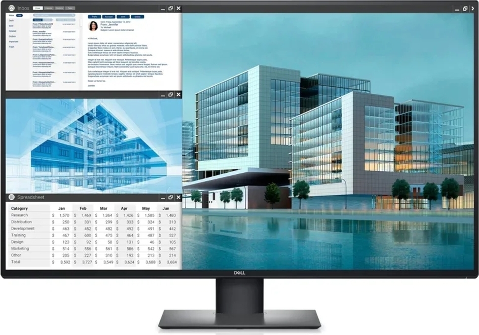 42.51" Монитор DELL U4320Q, 3840x2160, 60 Гц, IPS, черный/серый