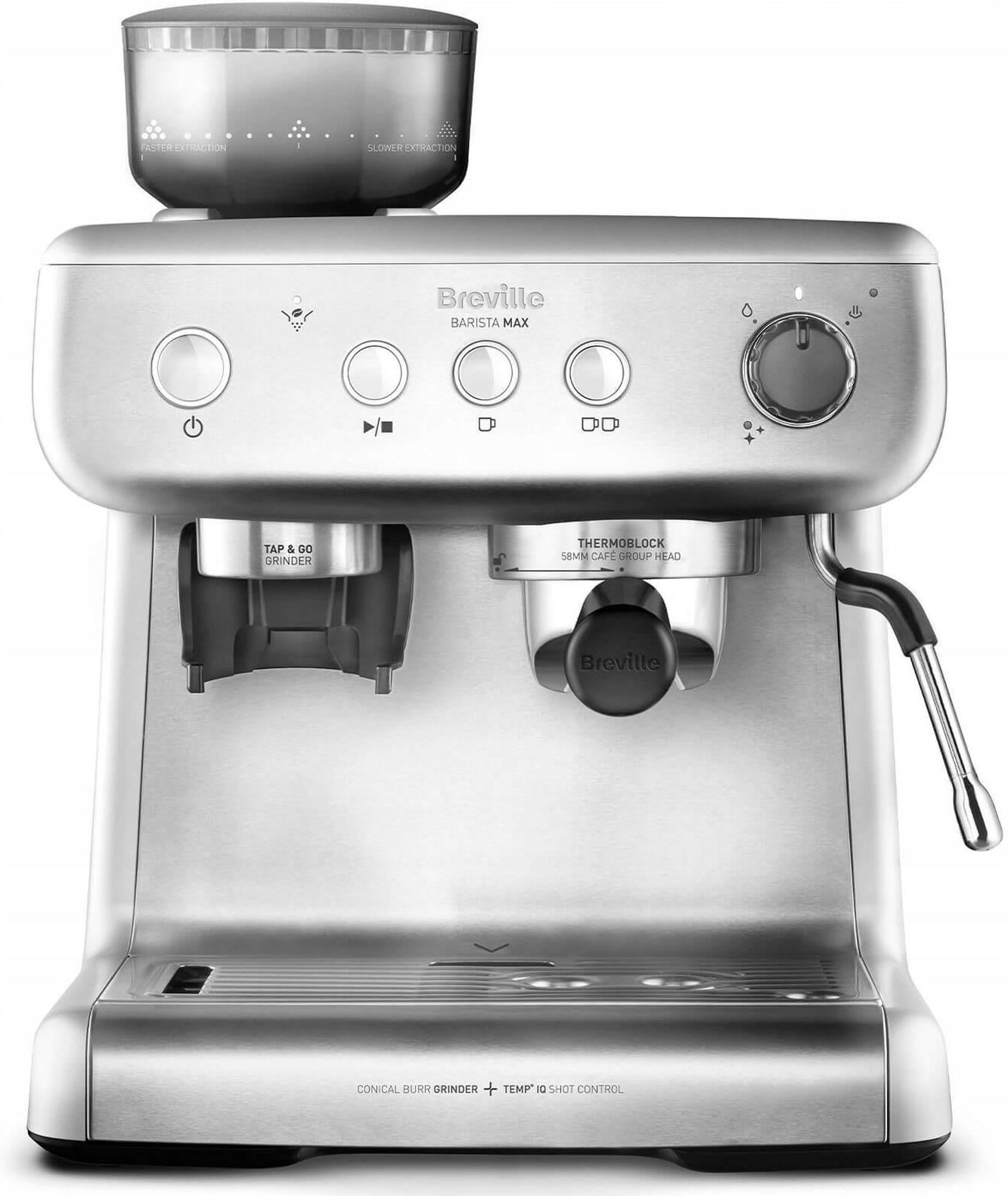 Рожковая кофеварка Breville Barista Max VCF126X, серебристая