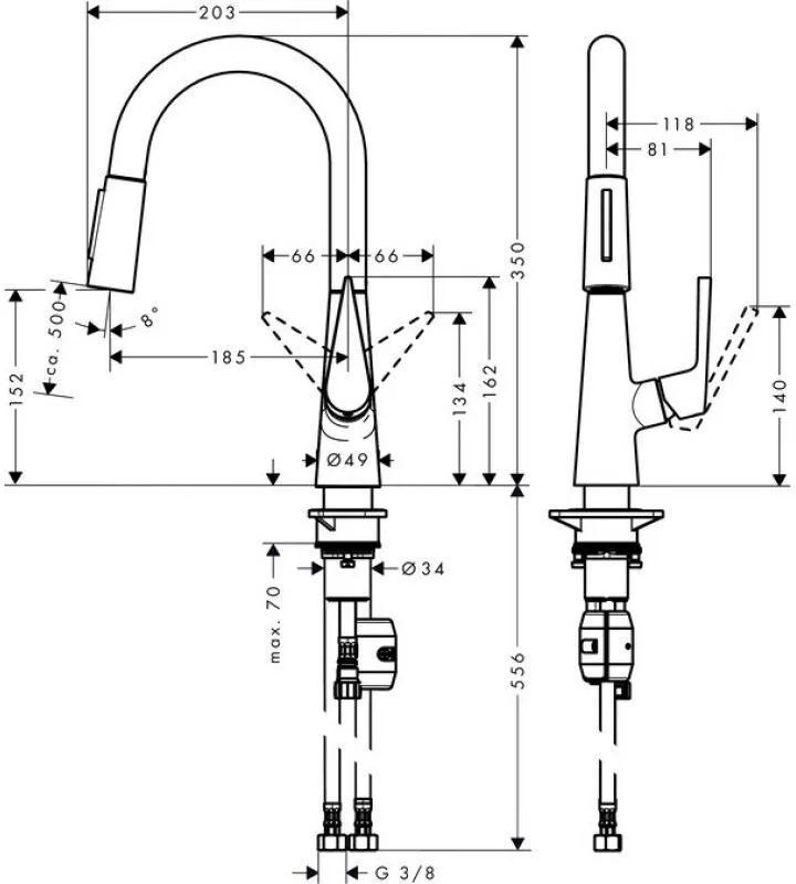 Кухонный смеситель Hansgrohe Talis S 160 72815000 хром
