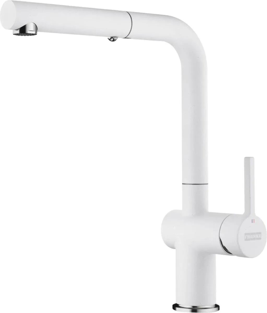 Кухонный кран Franke Active L pull out spray 115.0653.387, белый полярный