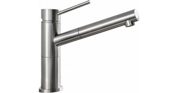 Кухонный смеситель Blanco Alta-S Compact 517182, шлифованная нержавеющая сталь