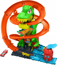 Игрушечный трек Hot Wheels Twisted Track T-rex JBM73