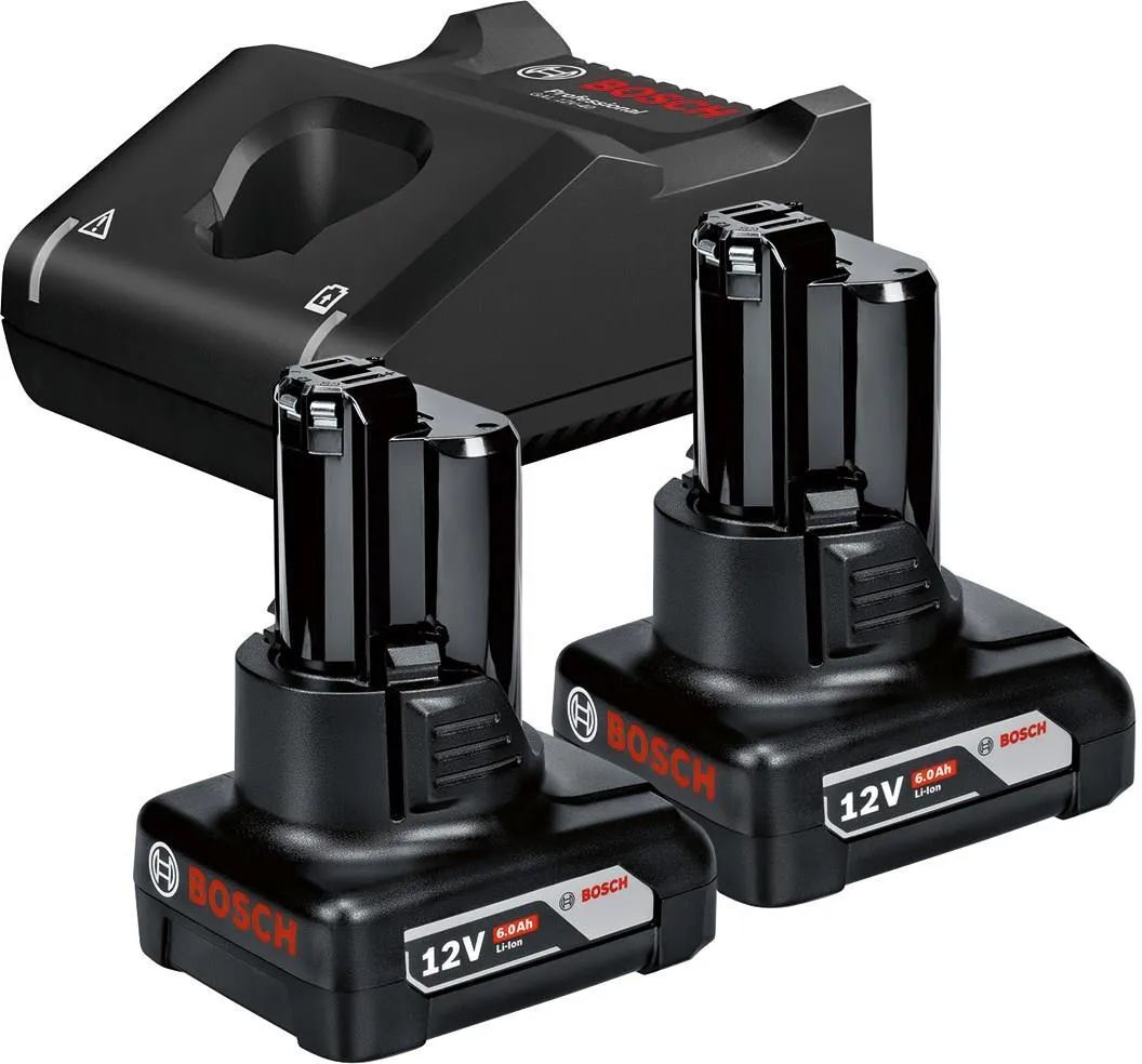 Набор аккумуляторов и зарядное устройство Bosch 2xGBA 12V 6.0Ah + GAL 12V-40 Professional (1600A01B20)