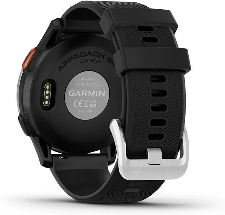 GPS-часы Garmin Approach S44, Серебристый с чёрным ремешком
