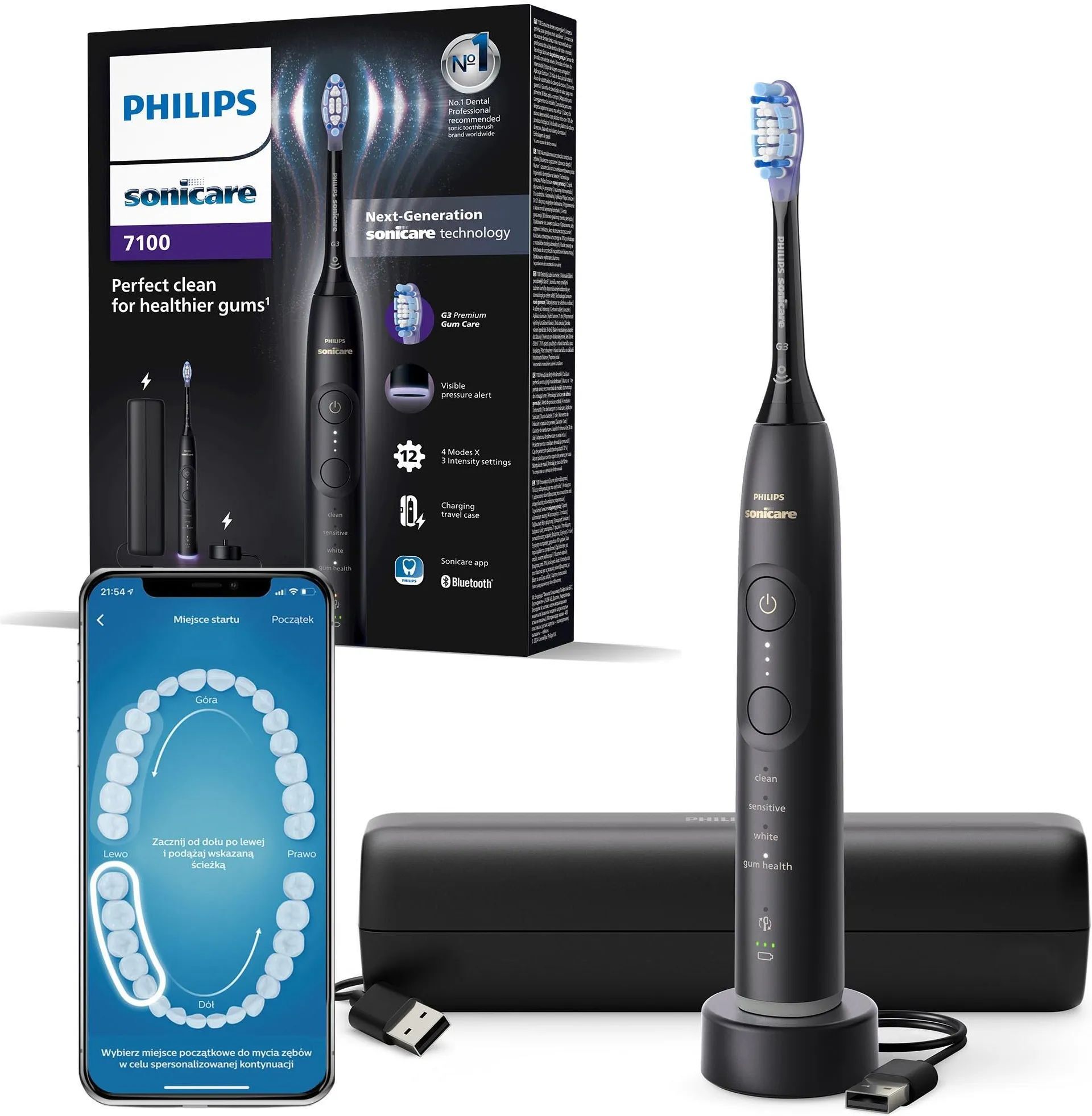 Электрическая зубная щётка PHILIPS Sonicare 7100 HX7421/01