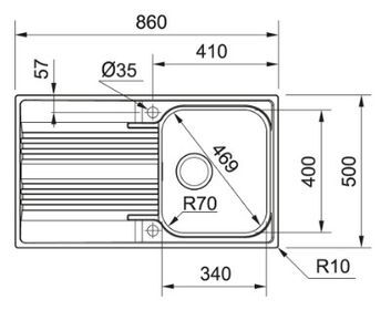 Кухонная раковина Franke Smart SRX 611-86 101.0368.249, шелк