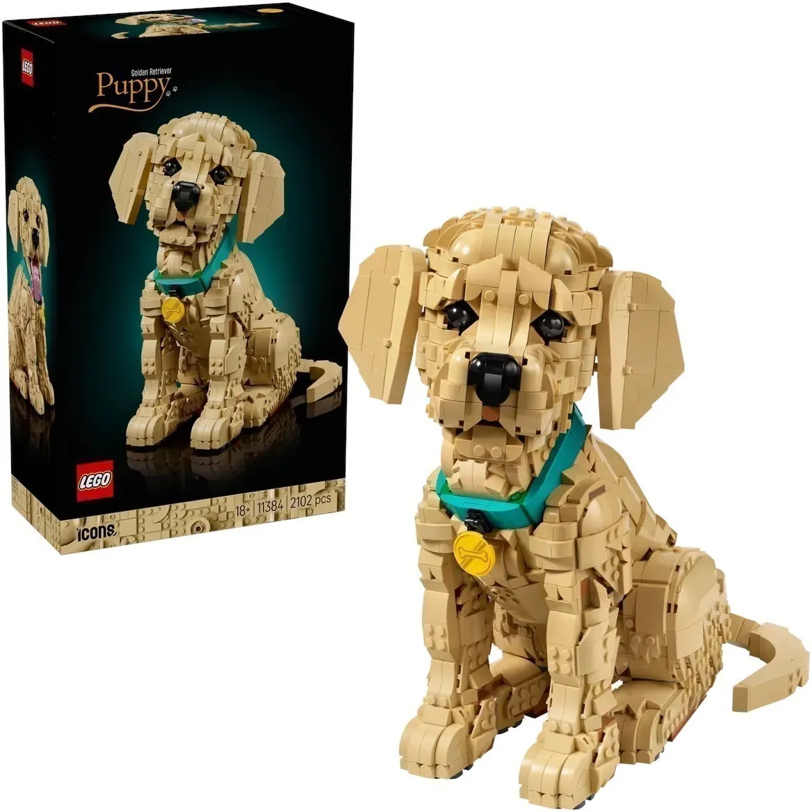 Конструктор LEGO Icons Щенок золотистого ретривера 11384