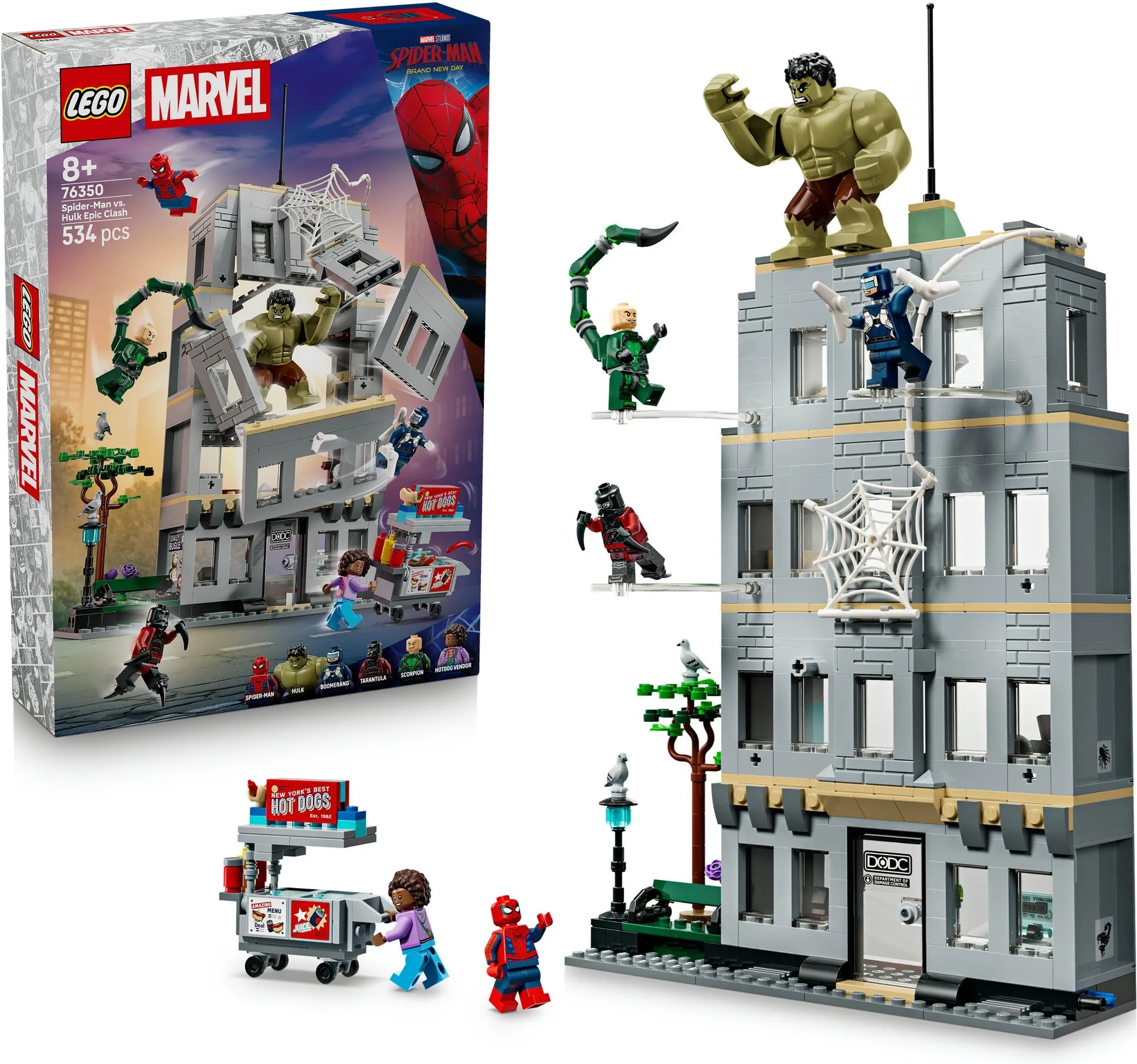 Конструктор LEGO Marvel 76350 Эпическая битва: Человек-паук против Халка