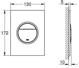 Панель смыва Grohe Hard Graphite Nova Cosmopolitan S 37601A00