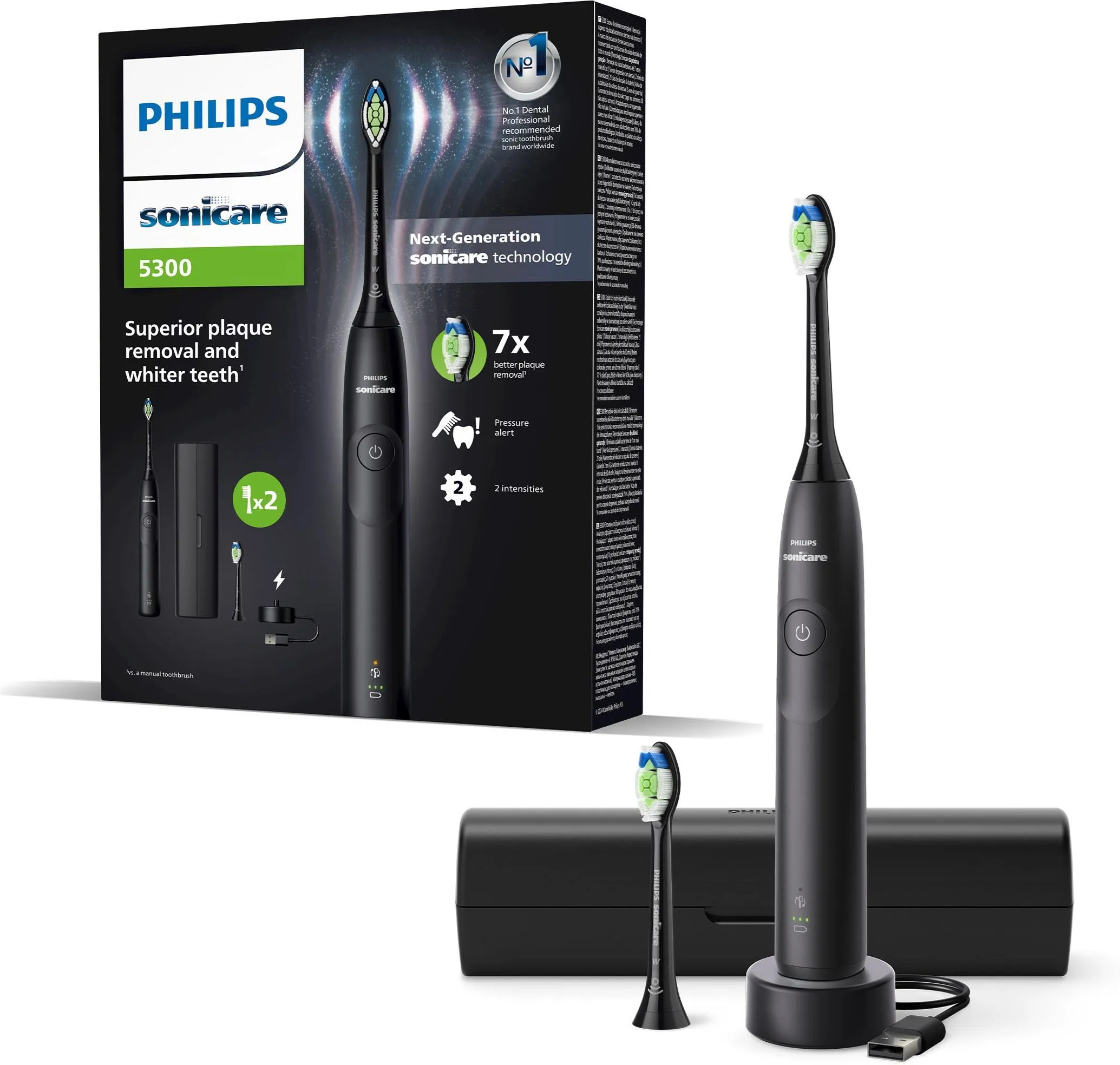Электрическая зубная щётка Philips Sonicare 5300 HX7101/03, черный