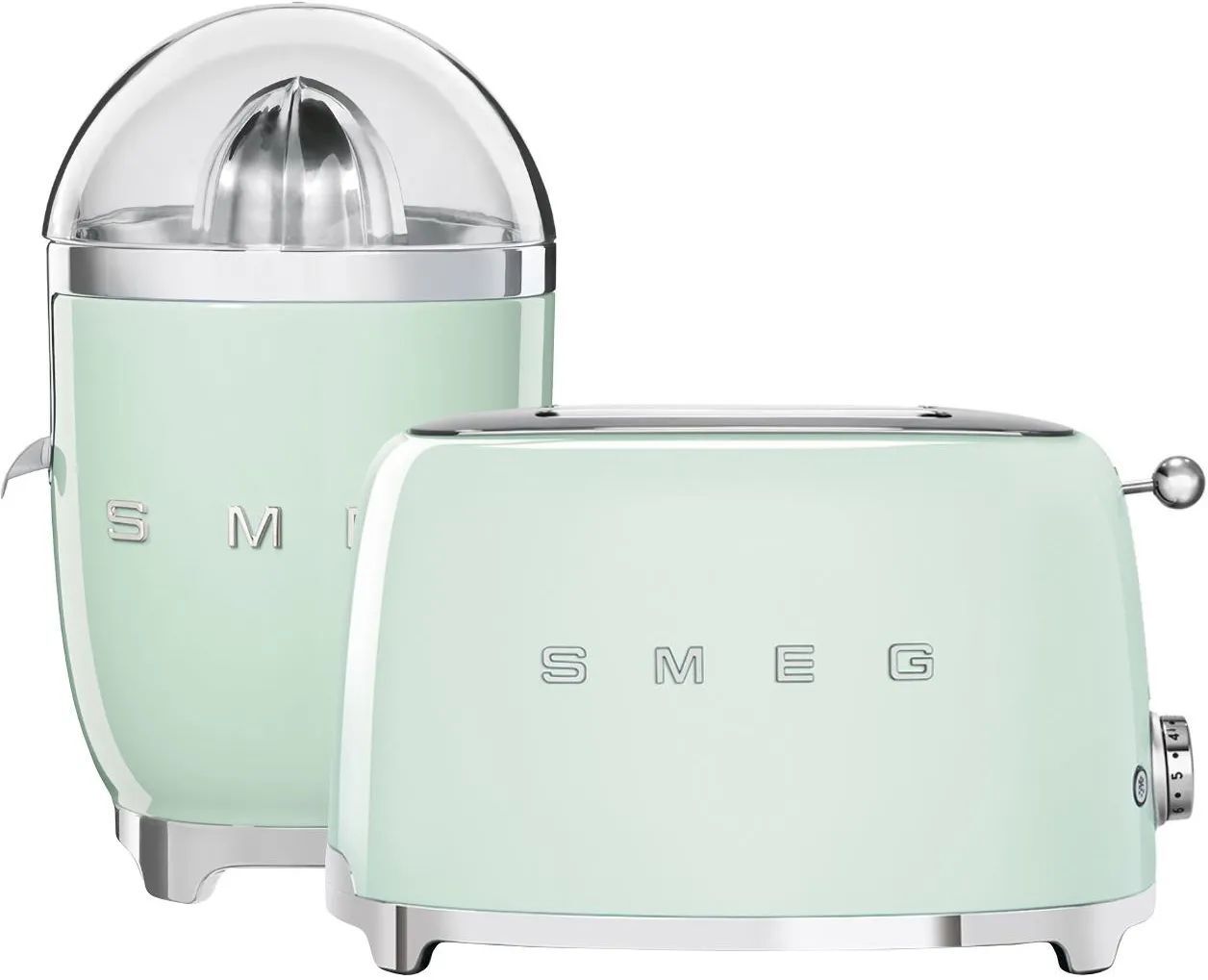 Набор соковыжималка+тостер Smeg TSF01PGEU + CJF01PGEU зеленый