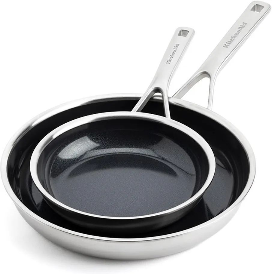 Набор из 2 сковород KitchenAid Multi-Ply 20 + 28 см