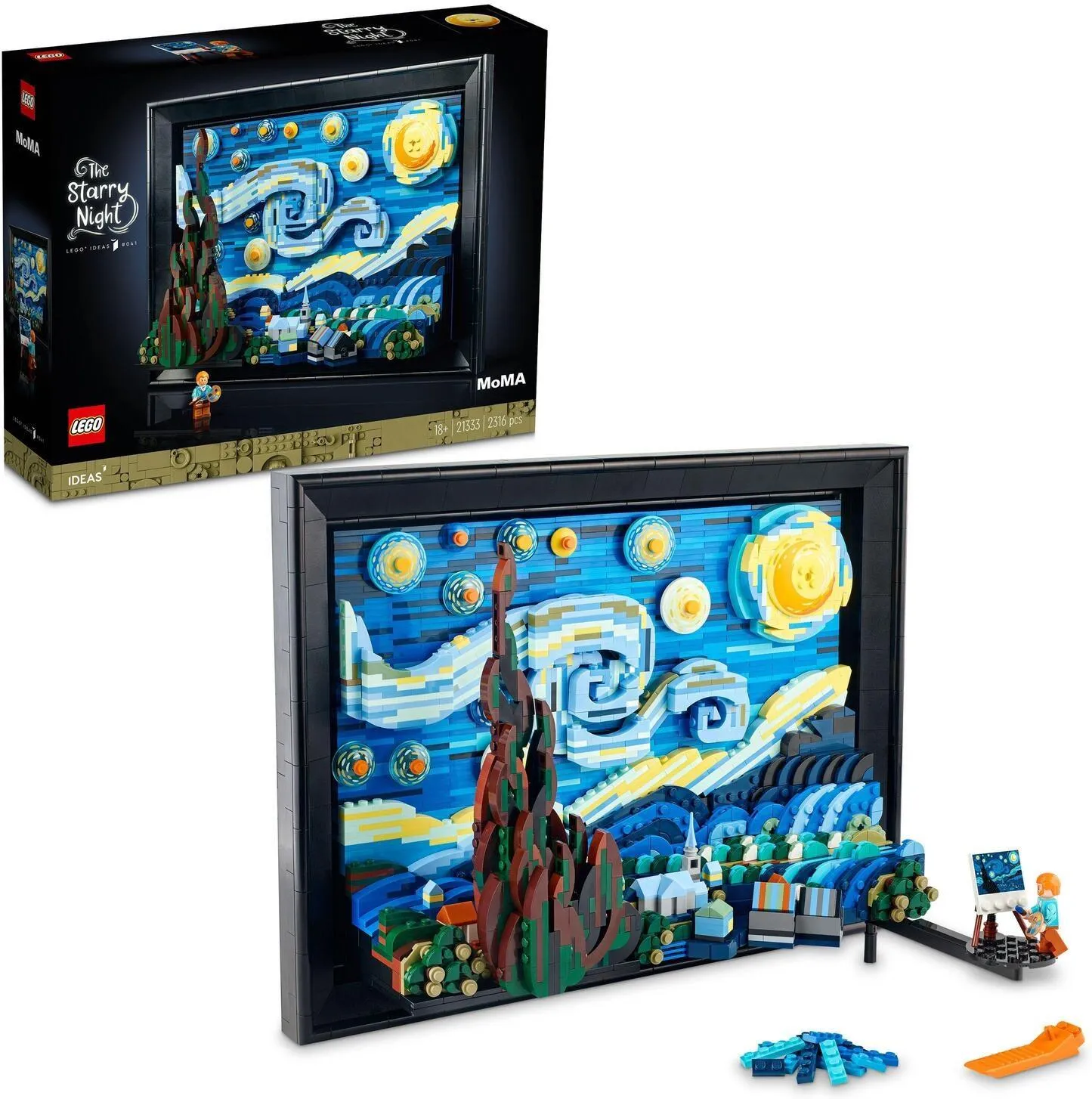 Конструктор LEGO Ideas 21333 «Звёздная ночь» Винсента ван Гога