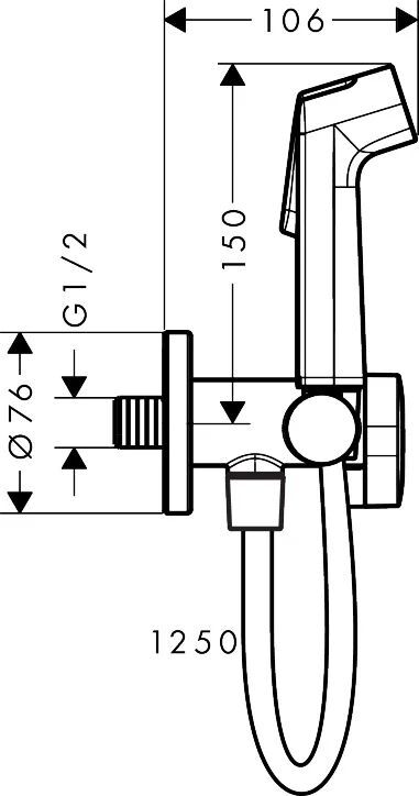 Душевая лейка Hansgrohe Bidette, матовая бронза 2923014