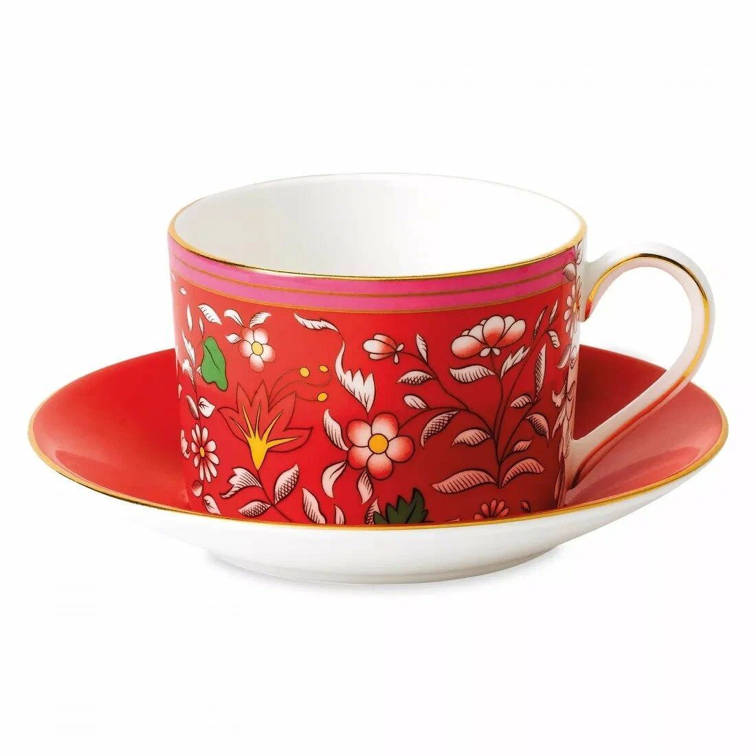 Чайная пара WEDGWOOD Wonderlust Crimson Jewel, 150 мл, костяной фарфор, цвет разноцветный (40031700)