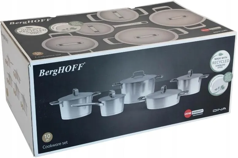 Набор посуды Berghoff из нержавеющей стали, 10 предметов (META)