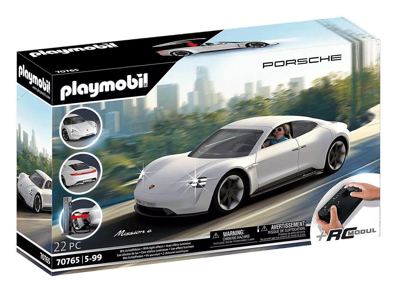 Гоночная машина Playmobil Porsche Mission E 70765, 27.5 см, белый