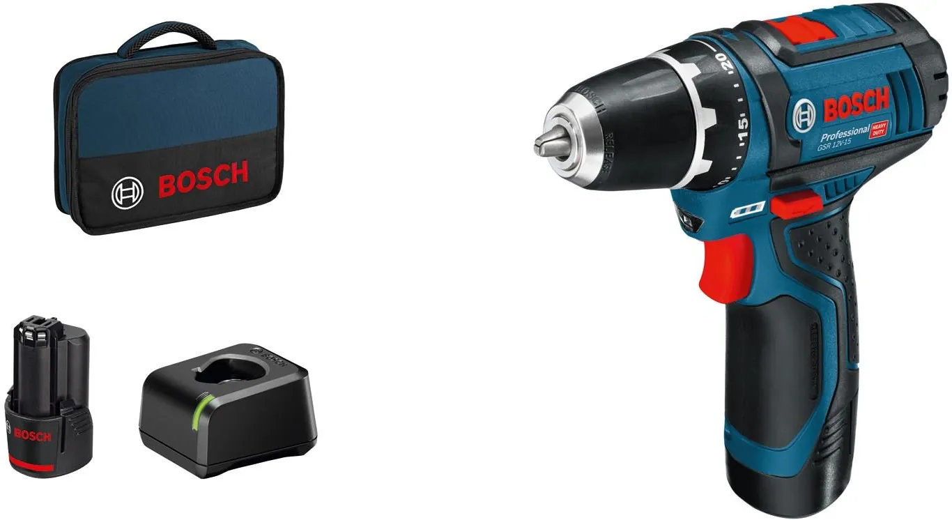 Дрель-шуруповёрт Bosch GSR 12V-15 Professional 060186810F