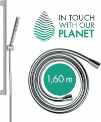 Душевой набор Hansgrohe Pulsify S 100 1Jet EcoSmart+, хром 24373000