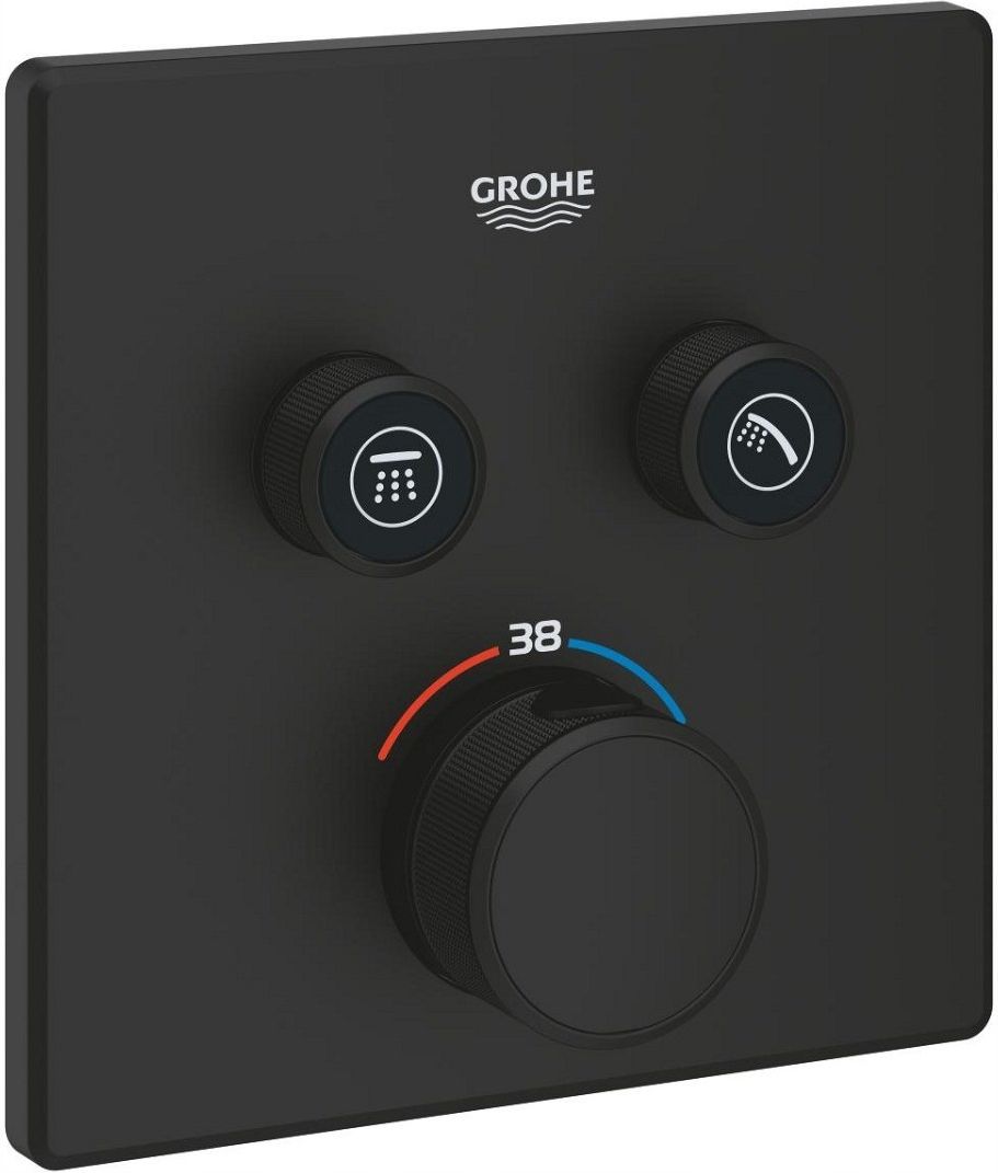 Смеситель для душа Grohe Grohtherm SmartControl 102166KF00, матовый черный