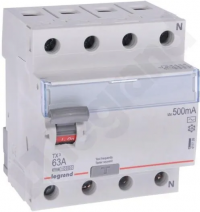 УЗО Legrand P304 4P 63 A 500 мА тип AC 411739