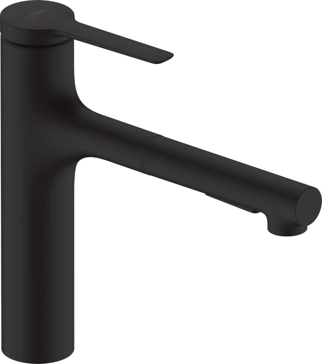 Кухонный смеситель Hansgrohe Zesis M33 160 2Jet Sbox Lite 74804670 Матовый Черный