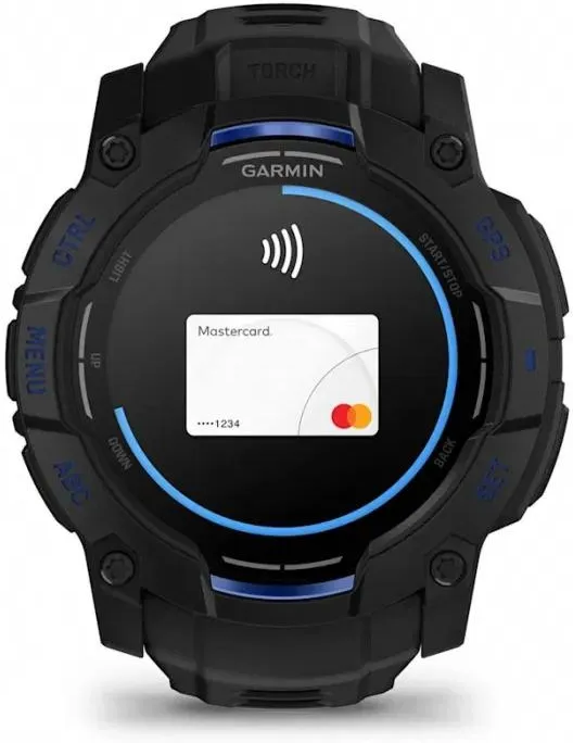 Смарт-часы Garmin Instinct 3 50mm Bolt blue Чёрно-тёмно-синий