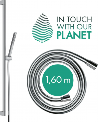 Душевой набор Hansgrohe Pulsify S 100 1Jet EcoSmart+, хром 24383000