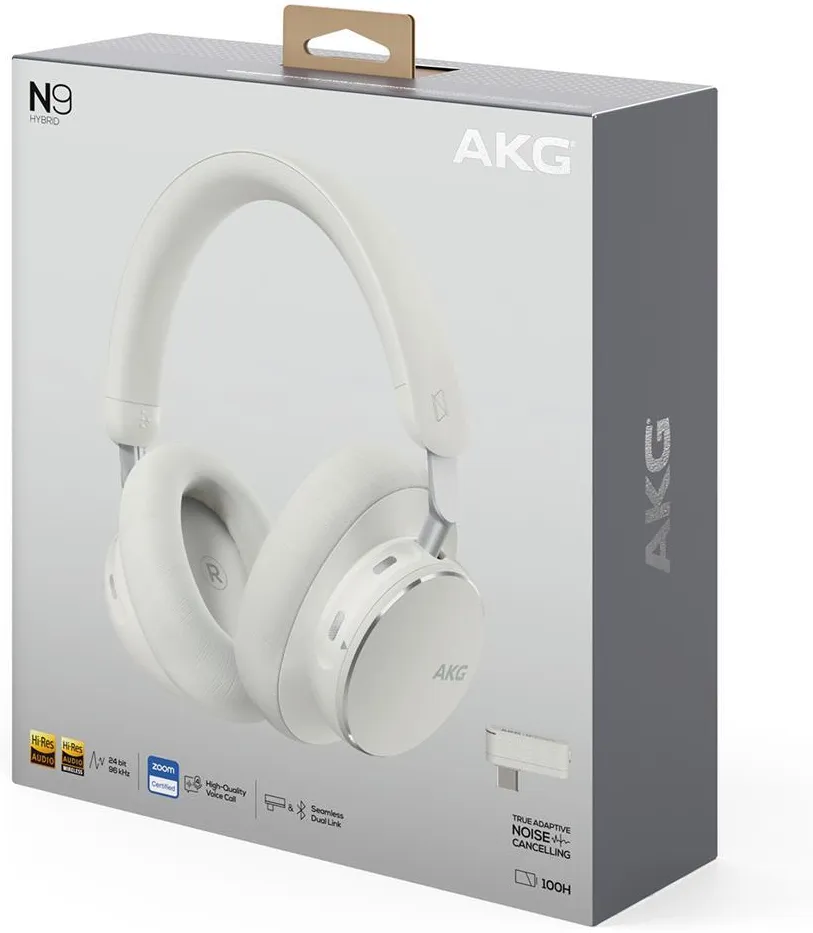 Беспроводные наушники с шумоподавлением AKG N9 Hybrid White