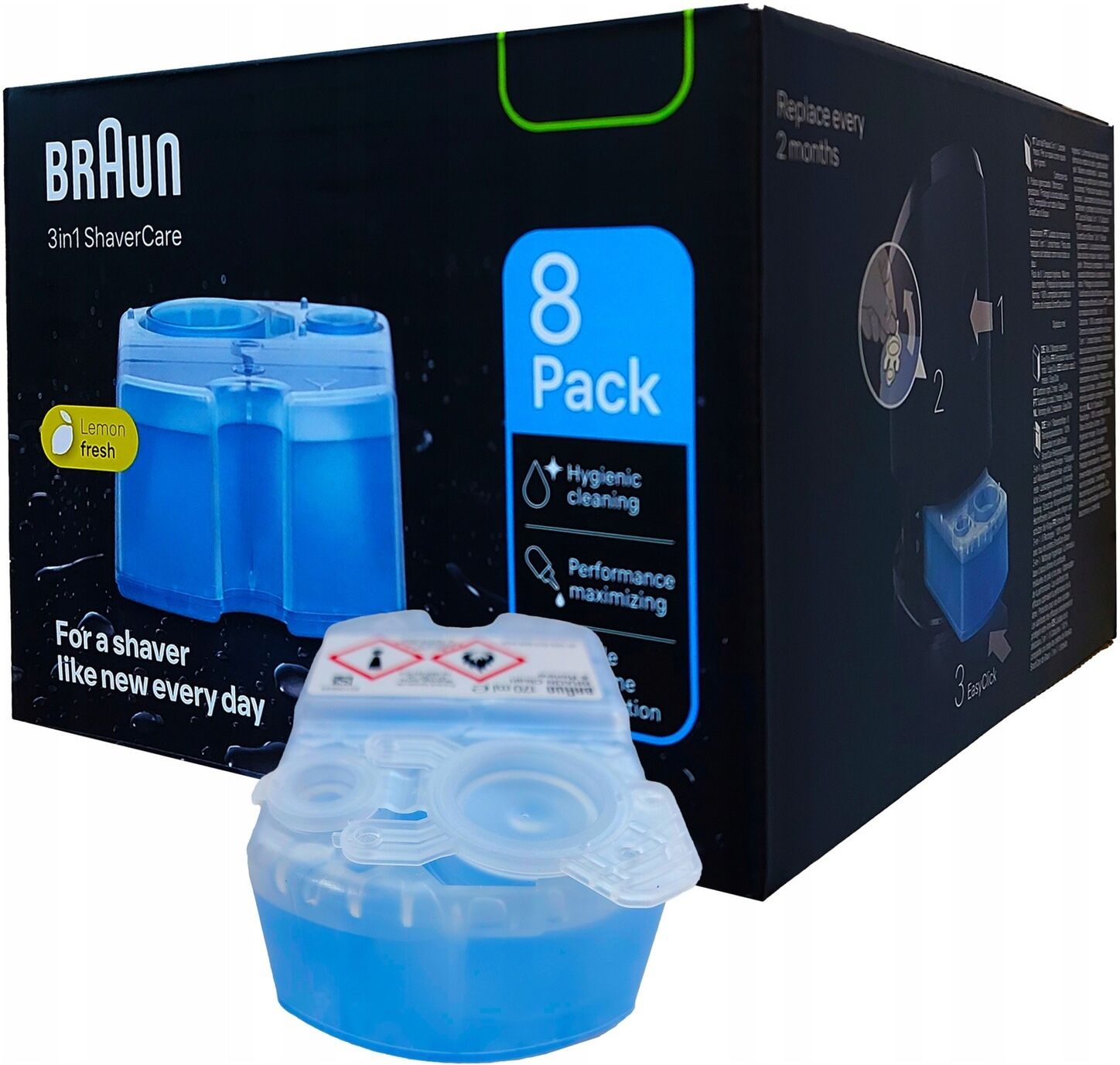Картриджи для очистки бритвы Braun Clean & Renew Lemon CCR 8 шт