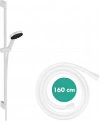 Душевой набор Hansgrohe Pulsify Select 105 3jet Relaxation EcoSmart со штангой 90 см, белый матовый 24171700