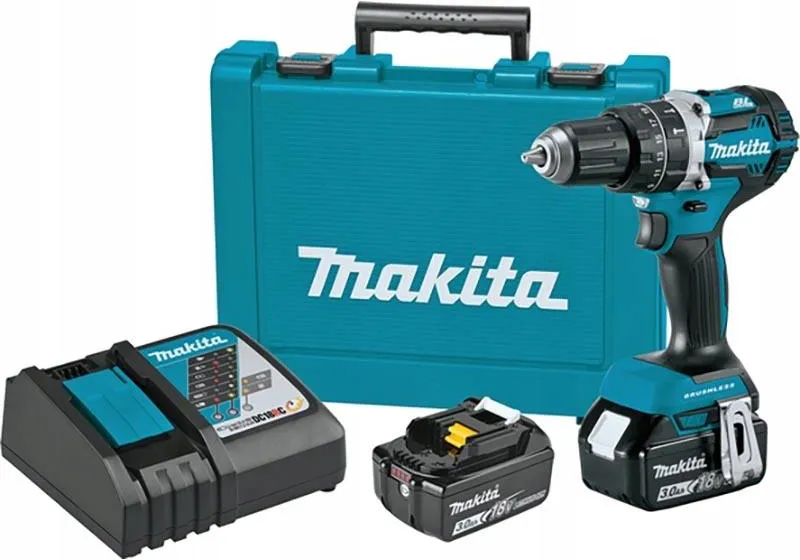 Аккумуляторная ударная дрель-шуруповёрт Makita DHP484RTE 18 В, 2×5,0 А·ч АКБ, ЗУ, кейс