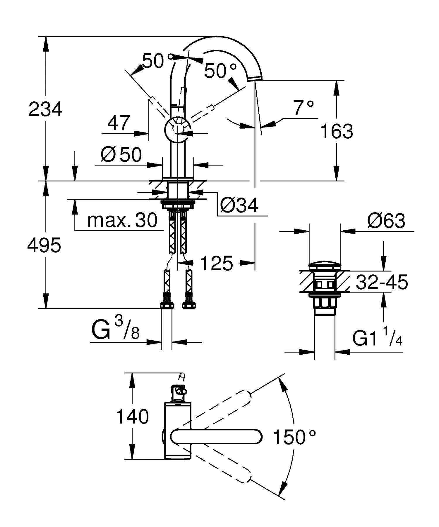 Душевая панель Grohe M-Size Atrio 32043003