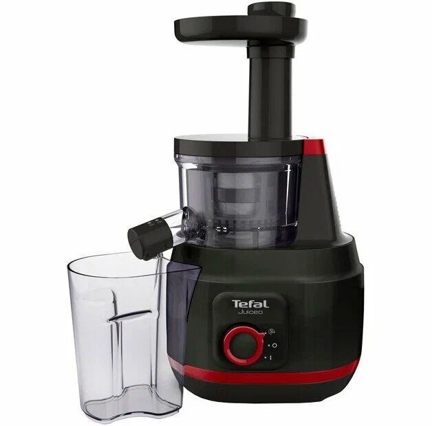 Вертикальная медленная соковыжималка Tefal Juiceo ZC150838 150 Вт, черный