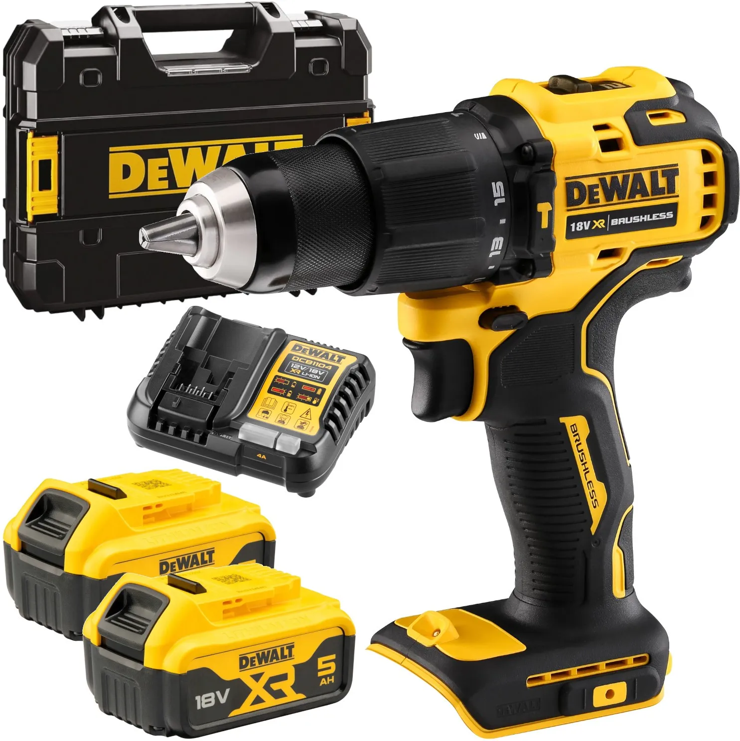 Аккумуляторная ударная дрель-шуруповерт DeWALT DCD709P2T-QW с АКБ и ЗУ