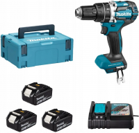 Аккумуляторная ударная дрель-шуруповёрт Makita DHP484RT3J 18 В, 3×5,0 А·ч АКБ, ЗУ, кейс Makpac