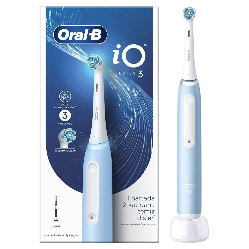 Электрическая зубная щетка Oral-B iO 3, светло-синий
