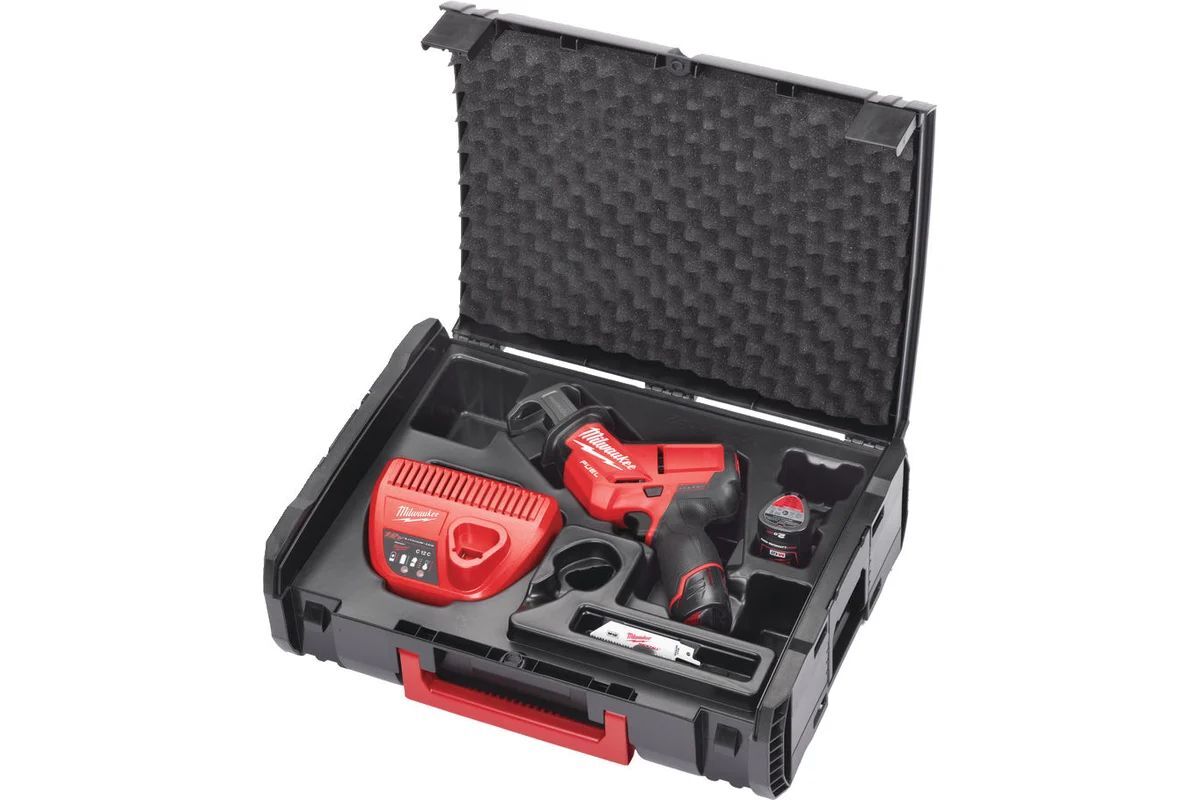 Сабельная пила Milwaukee M12 CHZ-202X 2 2,0 Ah и ЗУ в кейсе 4933447738