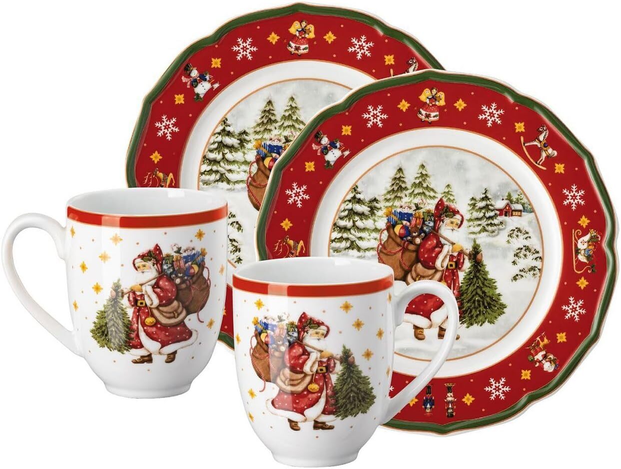 Набор для завтрака на 2 персоны Red Happy Wintertime Hutschenreuther