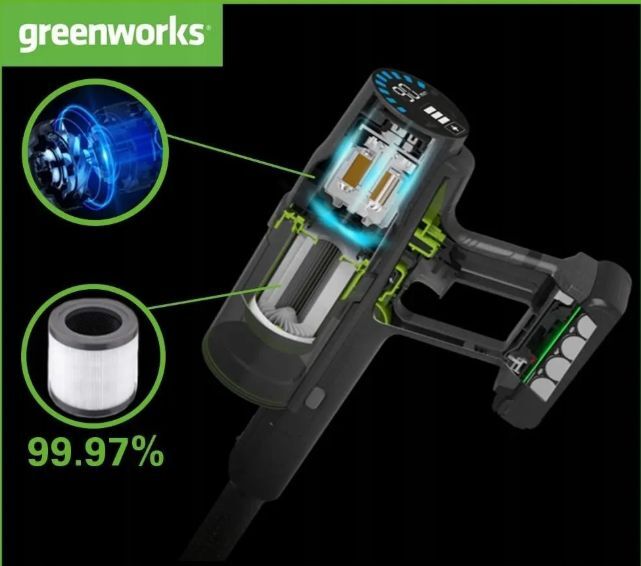 Аккумуляторный пылесос Greenworks GD24SV