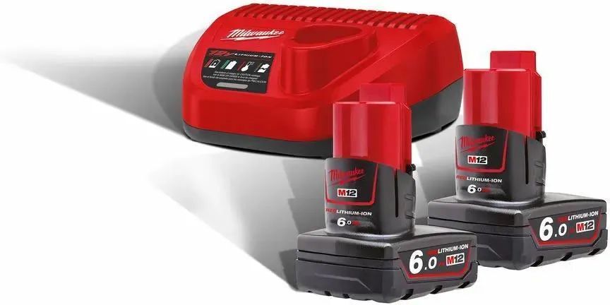 Комлект 2х6,0 Ah + ЗУ Milwaukee M12 NRG-602 4933451903